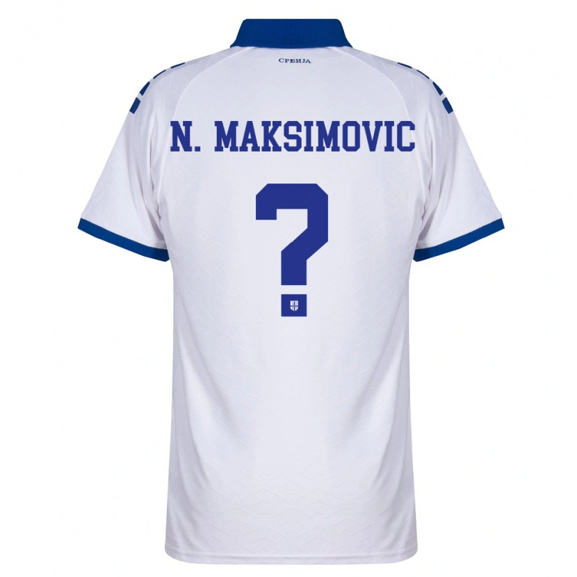 Danxen Pánské Srbsko Nemanja Maksimovic #0 Námořnická Bílá Červená Daleko Hráčské Dresy 26-28 Dres