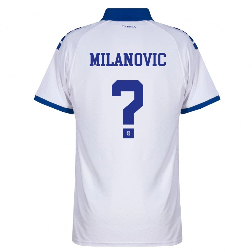 Danxen Pánské Srbsko Andrej Milanovic #0 Námořnická Bílá Červená Daleko Hráčské Dresy 26-28 Dres