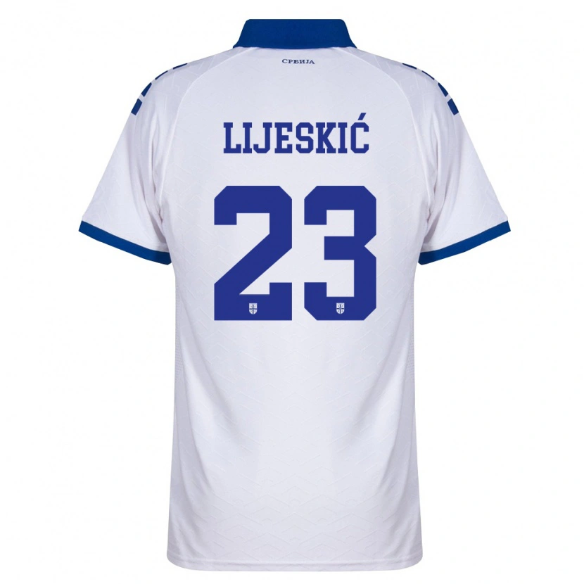 Danxen Pánské Srbsko Luka Lijeskic #23 Námořnická Bílá Červená Daleko Hráčské Dresy 26-28 Dres