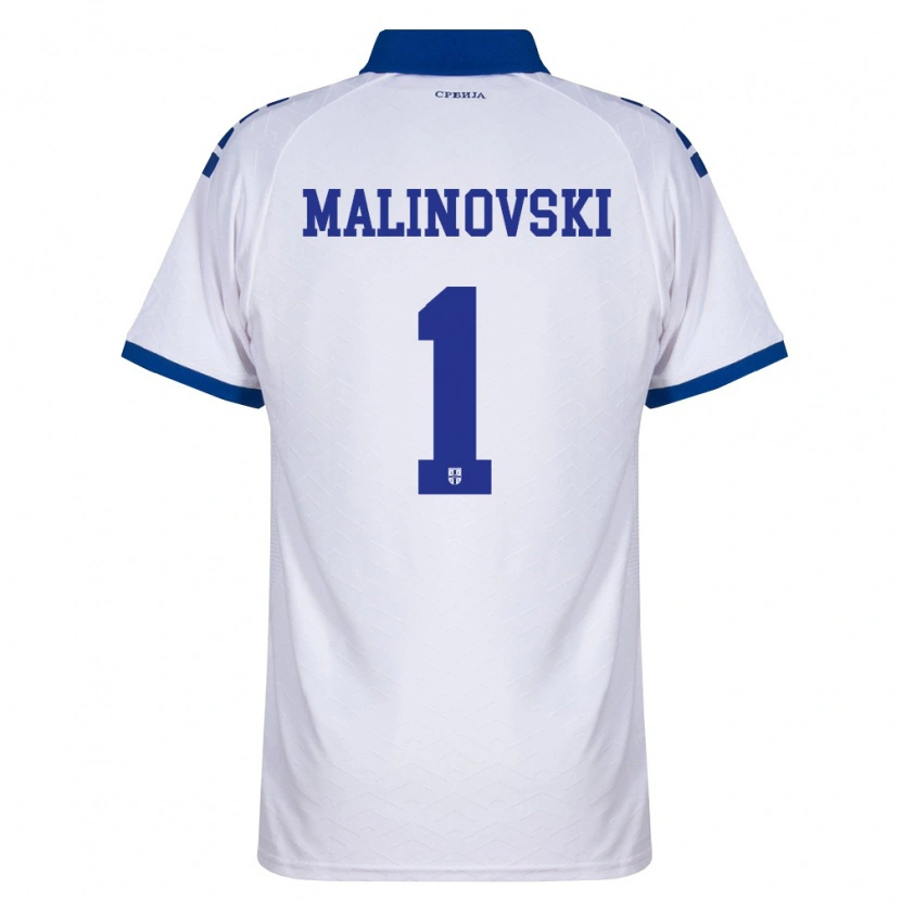 Danxen Pánské Srbsko Strahinja Malinovski #1 Námořnická Bílá Červená Daleko Hráčské Dresy 26-28 Dres