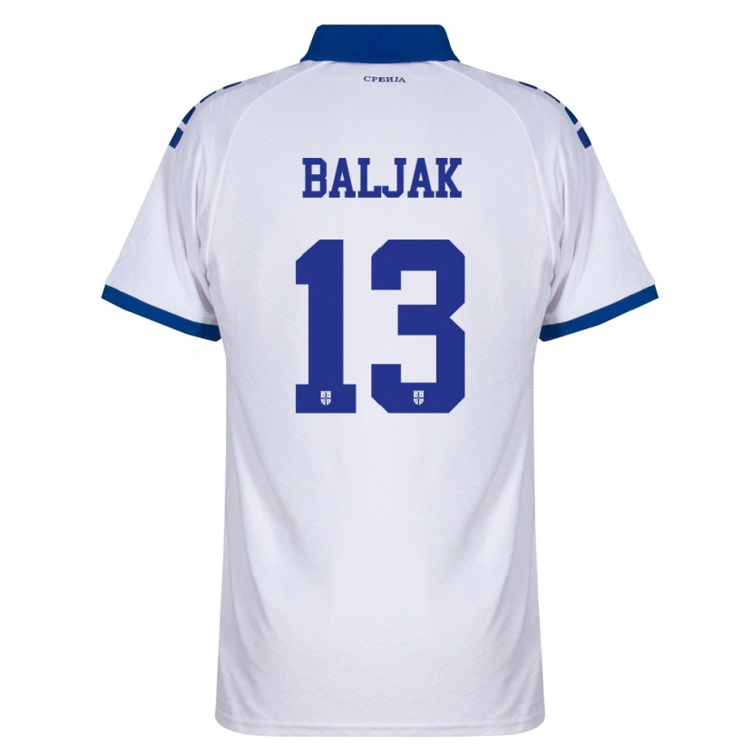 Danxen Pánské Srbsko Uros Baljak #13 Námořnická Bílá Červená Daleko Hráčské Dresy 26-28 Dres