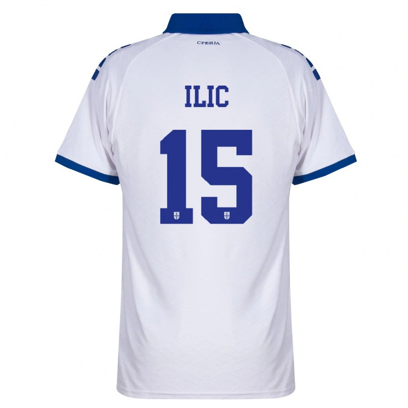 Danxen Pánské Srbsko Mihajlo Ilic #15 Námořnická Bílá Červená Daleko Hráčské Dresy 26-28 Dres