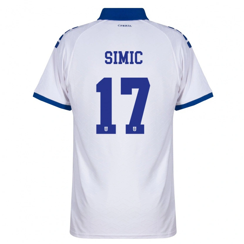 Danxen Pánské Srbsko Jan Carlo Simic #17 Námořnická Bílá Červená Daleko Hráčské Dresy 26-28 Dres