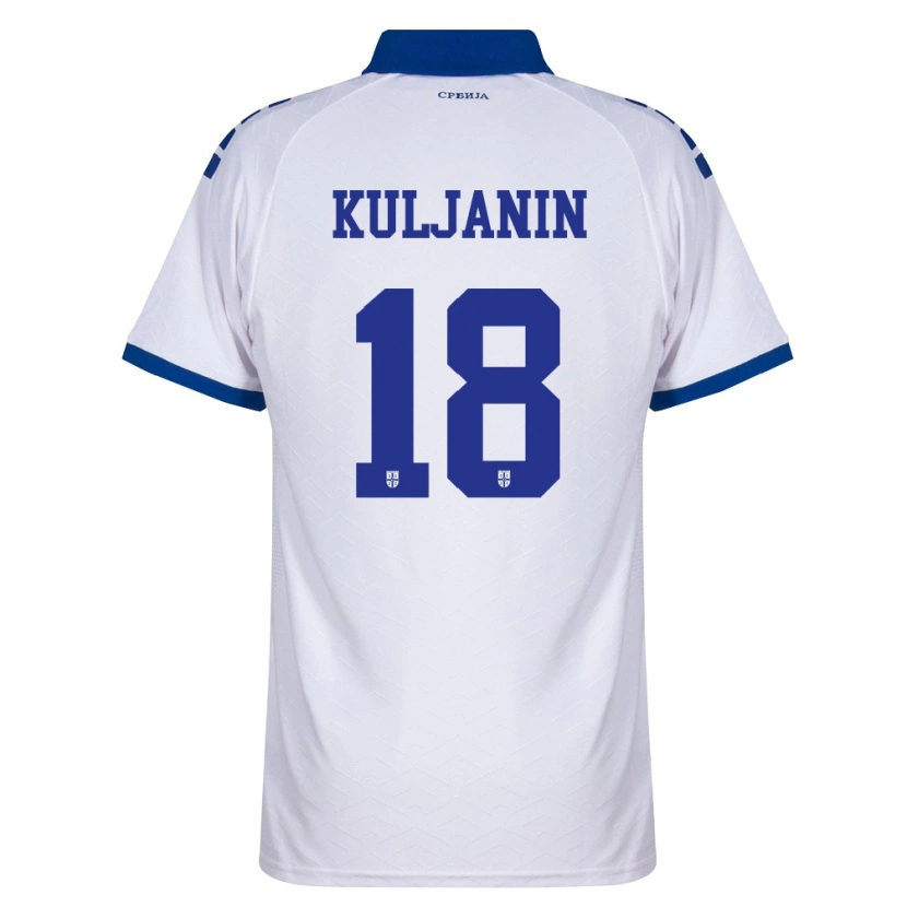 Danxen Pánské Srbsko Aleksa Kuljanin #18 Námořnická Bílá Červená Daleko Hráčské Dresy 26-28 Dres