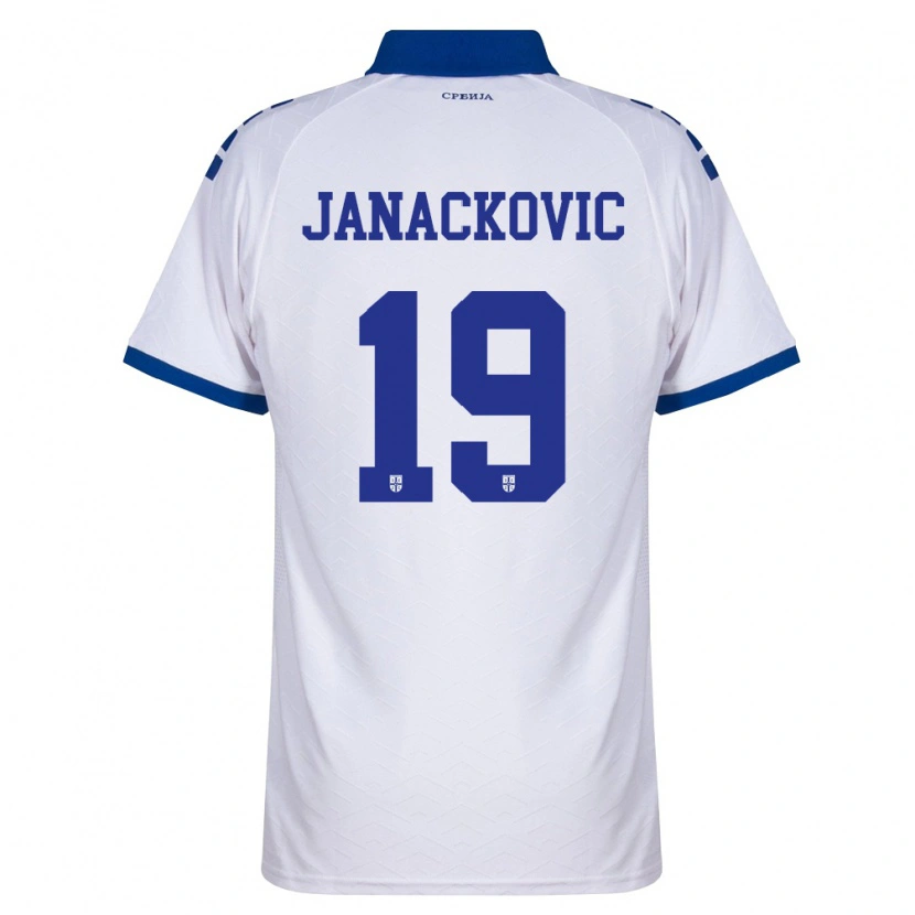 Danxen Pánské Srbsko Dusko Janackovic #19 Námořnická Bílá Červená Daleko Hráčské Dresy 26-28 Dres