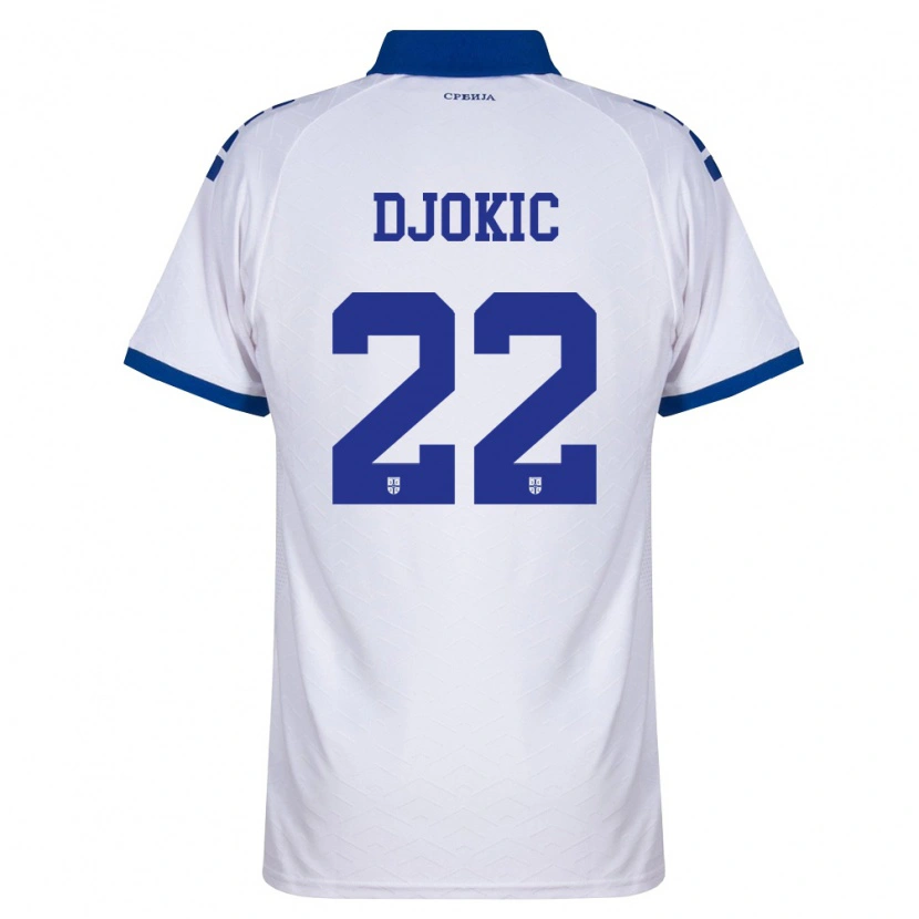 Danxen Pánské Srbsko David Djokic #22 Námořnická Bílá Červená Daleko Hráčské Dresy 26-28 Dres