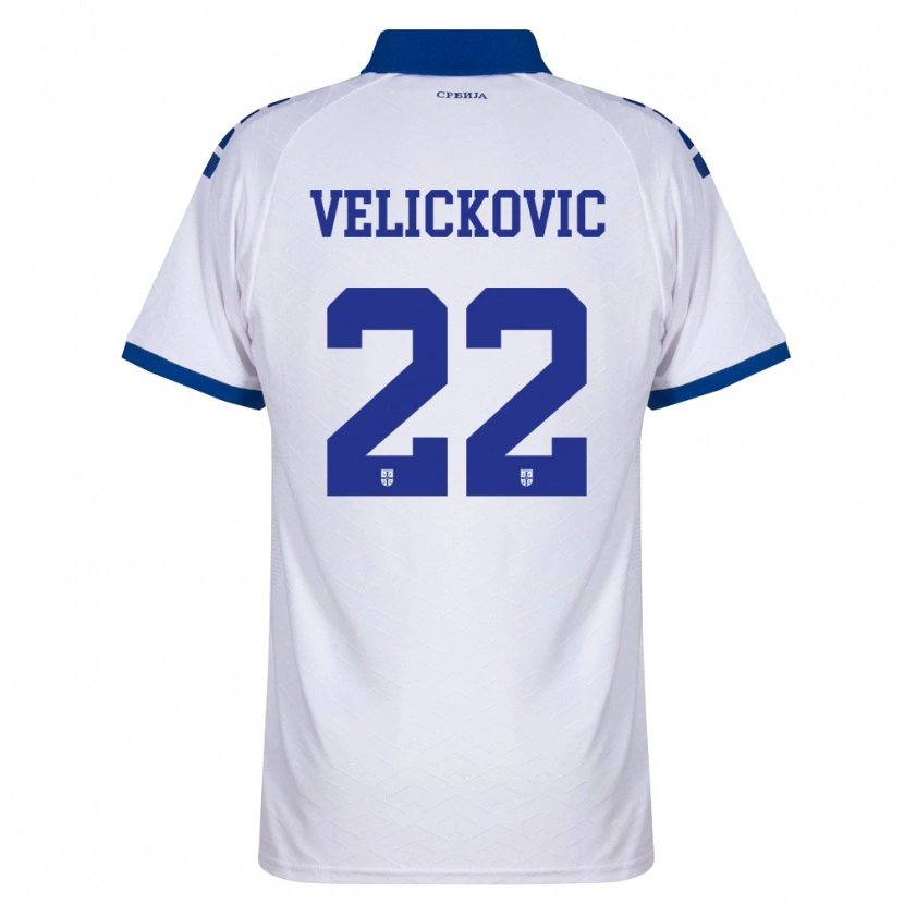 Danxen Pánské Srbsko Marko Velickovic #22 Námořnická Bílá Červená Daleko Hráčské Dresy 26-28 Dres
