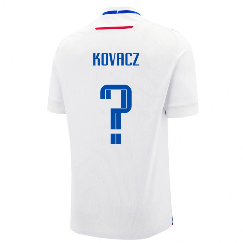 Danxen Pánské Slovensko Sameer Kovacz #0 Bílá Modrá Daleko Hráčské Dresy 26-28 Dres