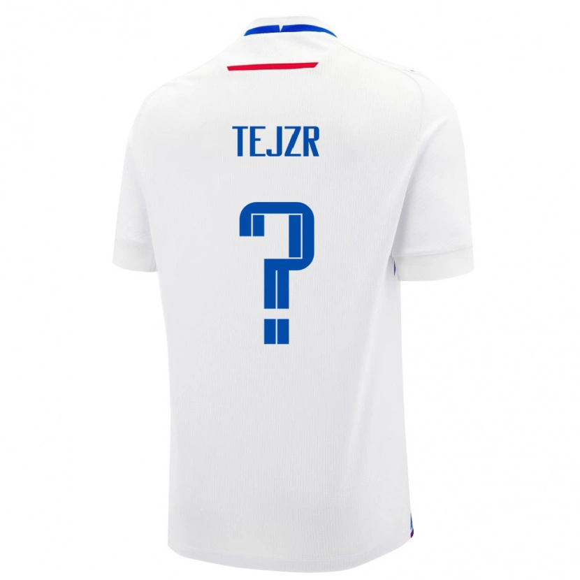 Danxen Pánské Slovensko Patrik Tejzr #0 Bílá Modrá Daleko Hráčské Dresy 26-28 Dres