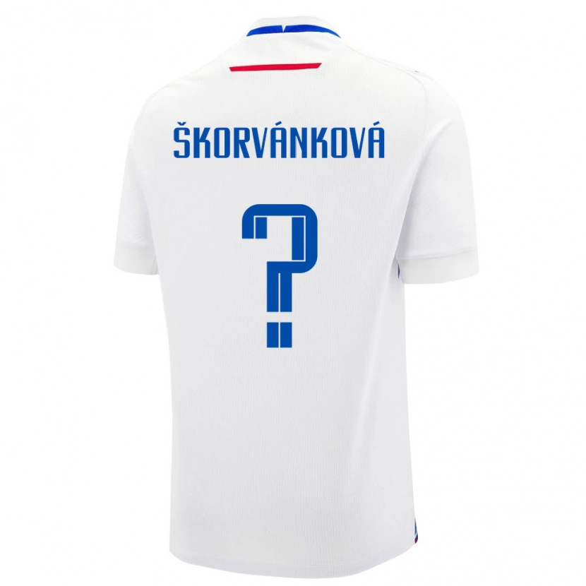Danxen Pánské Slovensko Dominika Škorvánková #0 Bílá Modrá Daleko Hráčské Dresy 26-28 Dres