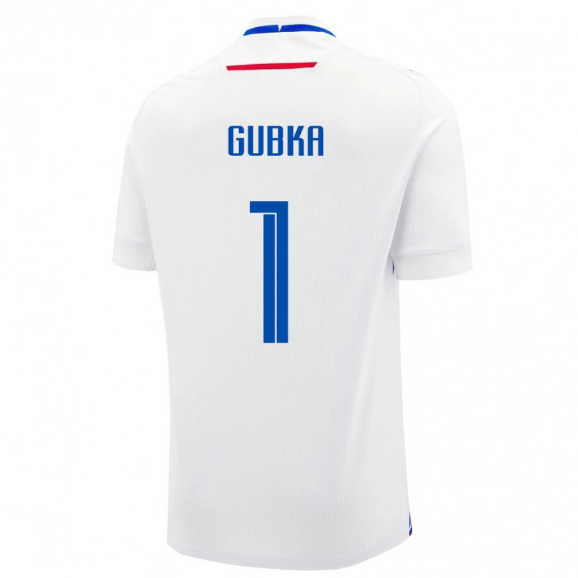 Danxen Pánské Slovensko Tomas Gubka #1 Bílá Modrá Daleko Hráčské Dresy 26-28 Dres