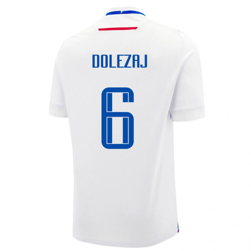 Danxen Pánské Slovensko Maxim Dolezaj #6 Bílá Modrá Daleko Hráčské Dresy 26-28 Dres