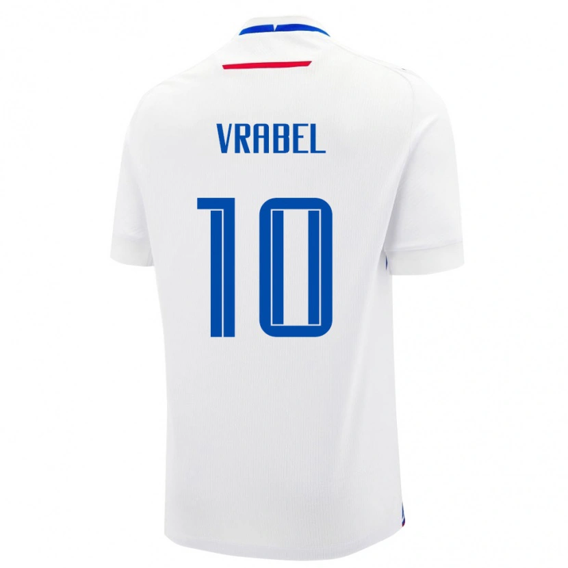 Danxen Pánské Slovensko Alex Vrabel #10 Bílá Modrá Daleko Hráčské Dresy 26-28 Dres