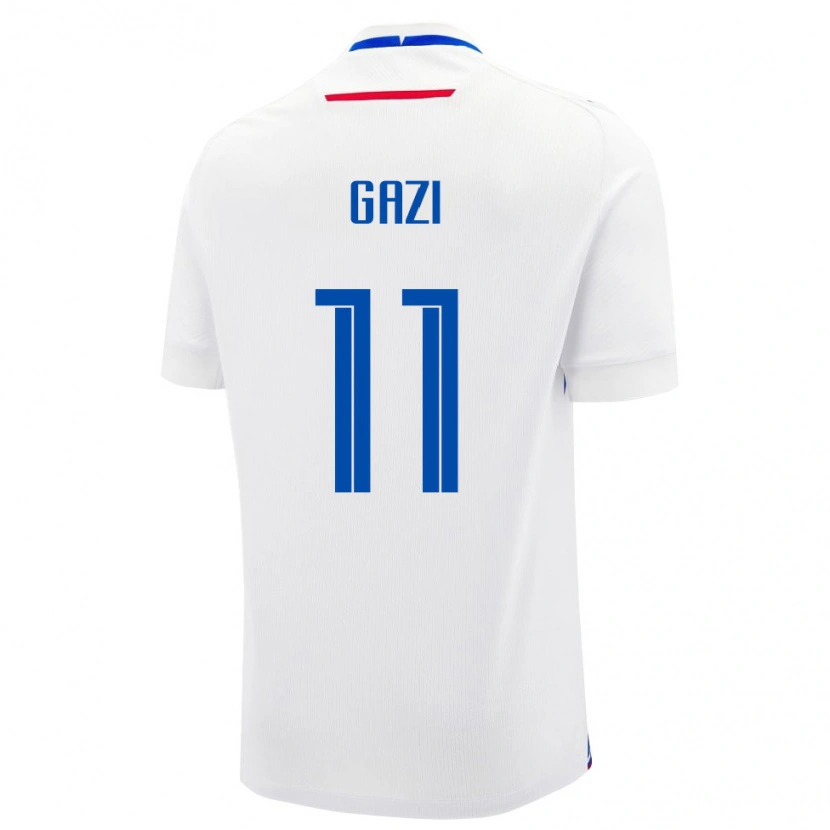 Danxen Pánské Slovensko Adam Gazi #11 Bílá Modrá Daleko Hráčské Dresy 26-28 Dres