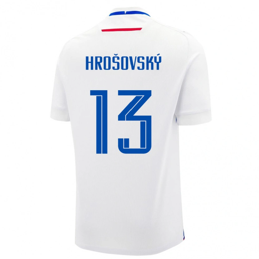 Danxen Pánské Slovensko Patrik Hrosovsky #13 Bílá Modrá Daleko Hráčské Dresy 26-28 Dres