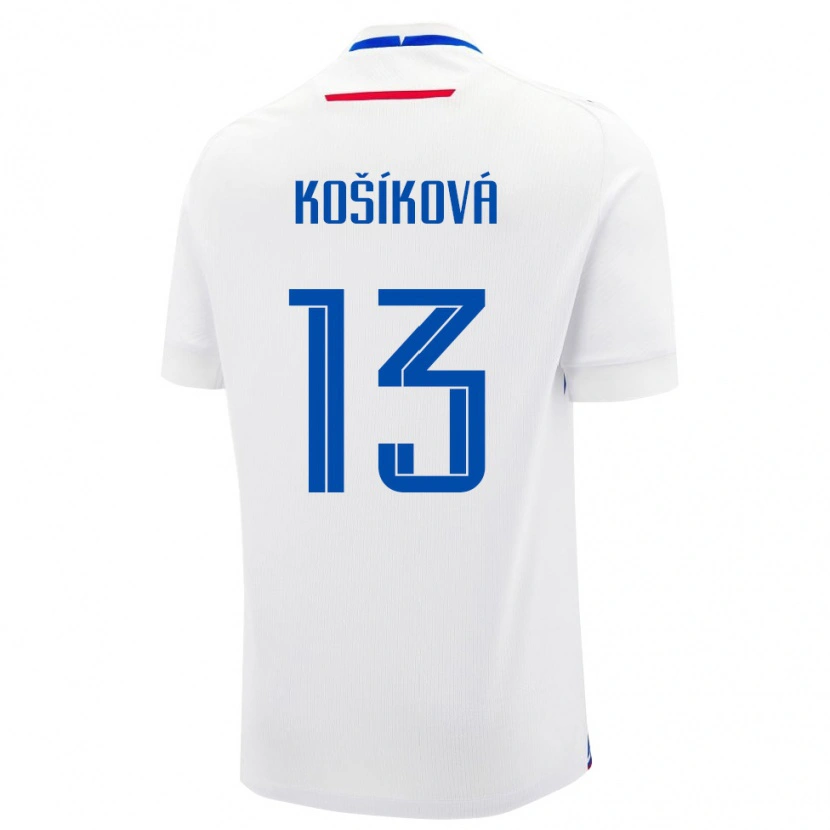 Danxen Pánské Slovensko Kristína Košíková #13 Bílá Modrá Daleko Hráčské Dresy 26-28 Dres