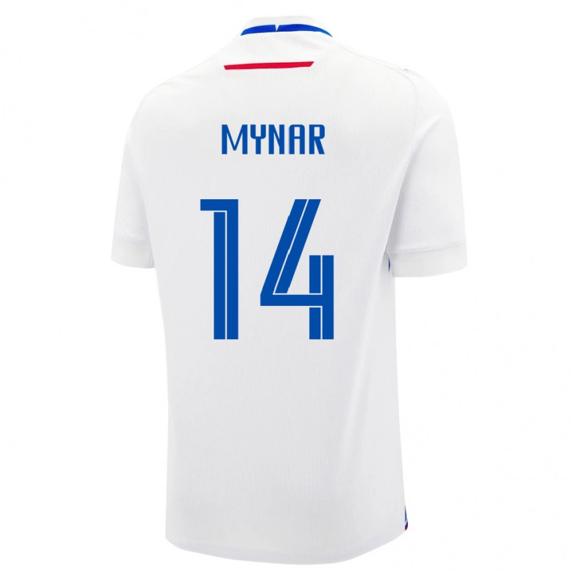 Danxen Pánské Slovensko Michal Mynar #14 Bílá Modrá Daleko Hráčské Dresy 26-28 Dres