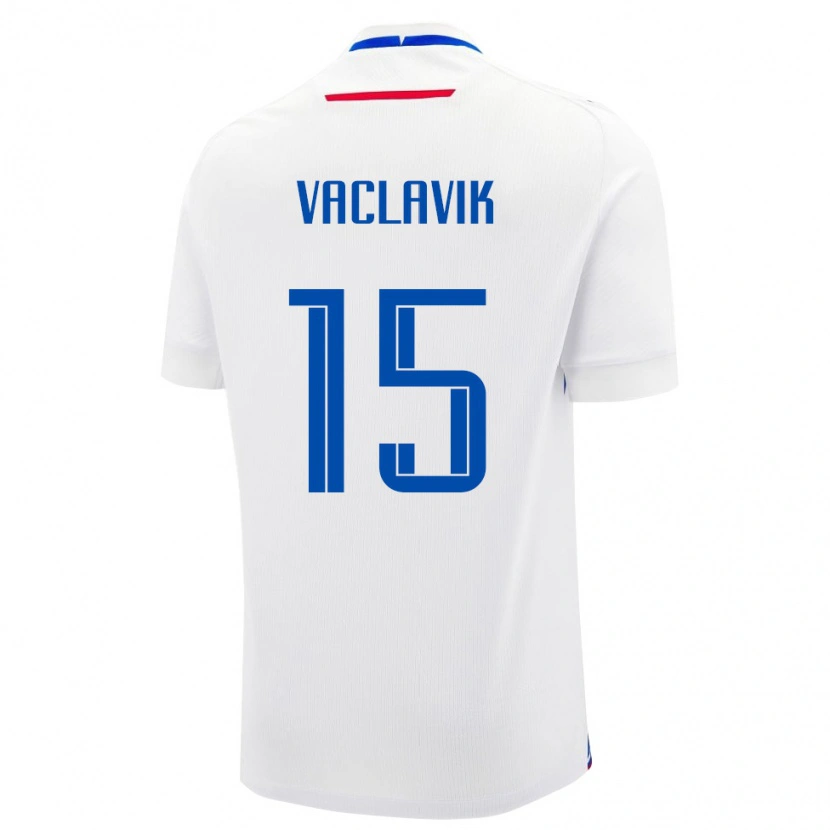 Danxen Pánské Slovensko Filip Vaclavik #15 Bílá Modrá Daleko Hráčské Dresy 26-28 Dres