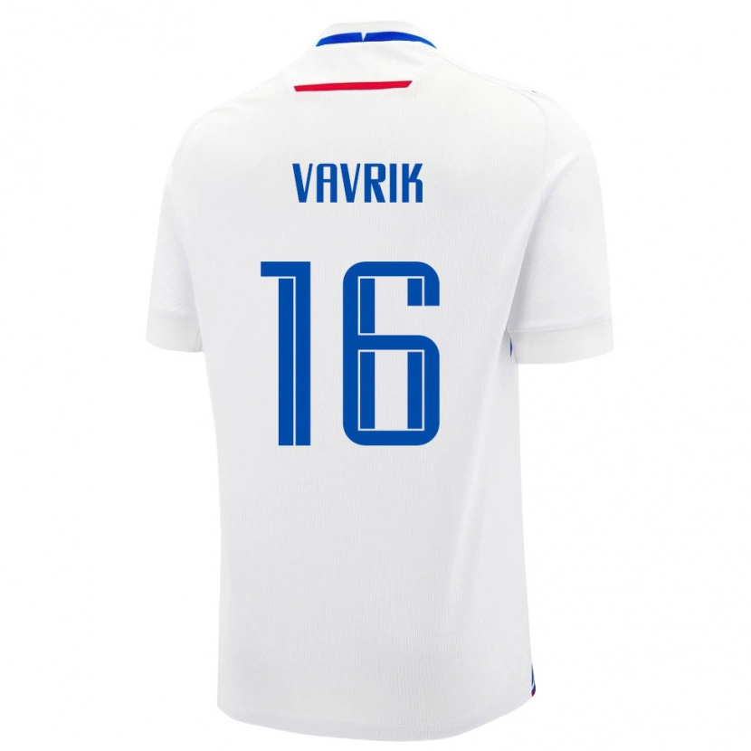 Danxen Pánské Slovensko Timotej Vavrik #16 Bílá Modrá Daleko Hráčské Dresy 26-28 Dres