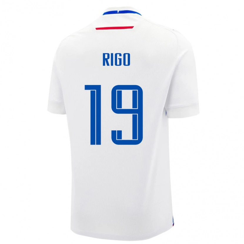 Danxen Pánské Slovensko Tomas Rigo #19 Bílá Modrá Daleko Hráčské Dresy 26-28 Dres
