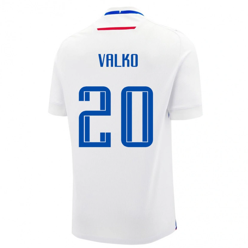 Danxen Pánské Slovensko Denis Valko #20 Bílá Modrá Daleko Hráčské Dresy 26-28 Dres
