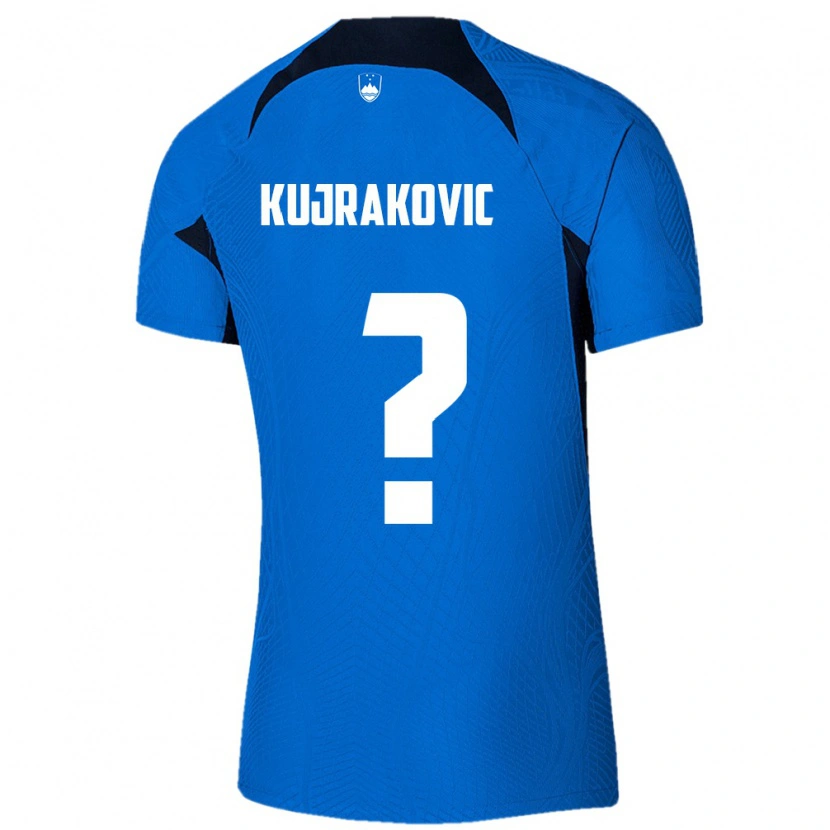 Danxen Pánské Slovinsko Minel Kujrakovic #0 Modrá Bílá Daleko Hráčské Dresy 26-28 Dres