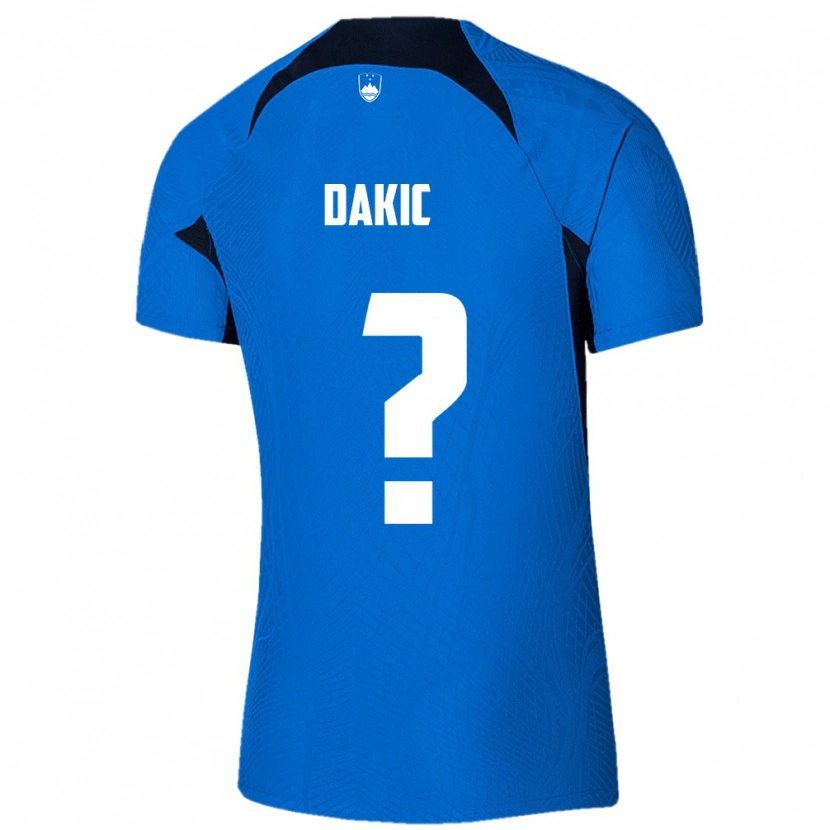 Danxen Pánské Slovinsko Luka Dakic #0 Modrá Bílá Daleko Hráčské Dresy 26-28 Dres