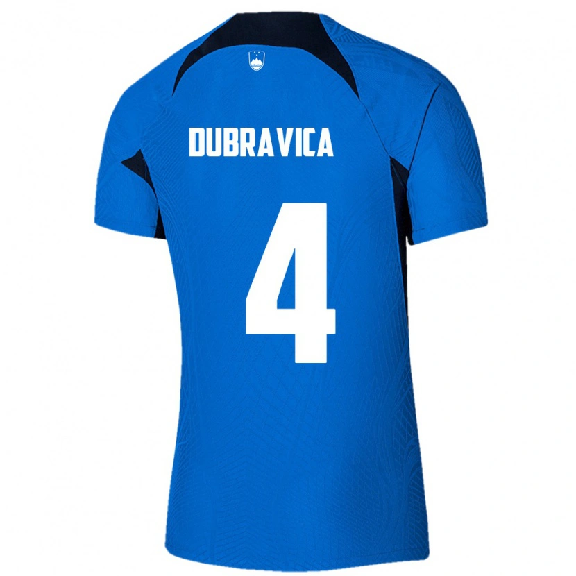 Danxen Pánské Slovinsko Leon Dubravica #4 Modrá Bílá Daleko Hráčské Dresy 26-28 Dres