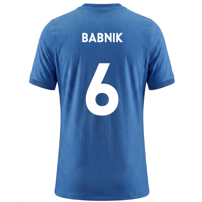 Danxen Pánské Slovinsko Nika Babnik #6 Modrá Bílá Daleko Hráčské Dresy 26-28 Dres