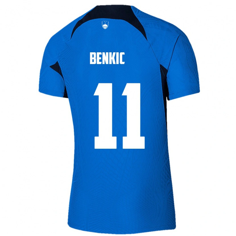 Danxen Pánské Slovinsko Kevin Benkic #11 Modrá Bílá Daleko Hráčské Dresy 26-28 Dres