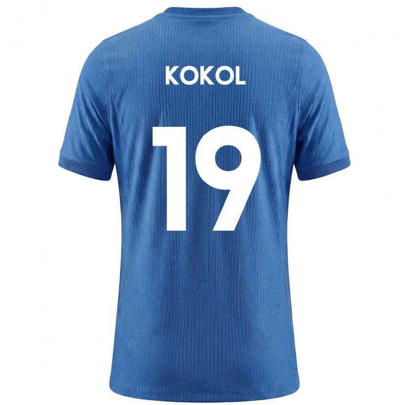Danxen Pánské Slovinsko Luka Kokol #19 Modrá Bílá Daleko Hráčské Dresy 26-28 Dres