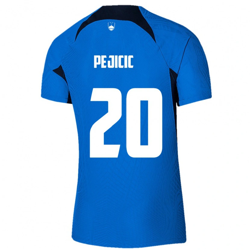 Danxen Pánské Slovinsko David Pejičić #20 Modrá Bílá Daleko Hráčské Dresy 26-28 Dres