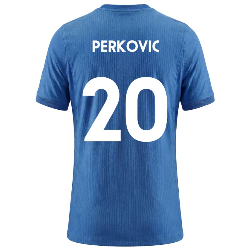Danxen Pánské Slovinsko Nino Perkovic #20 Modrá Bílá Daleko Hráčské Dresy 26-28 Dres