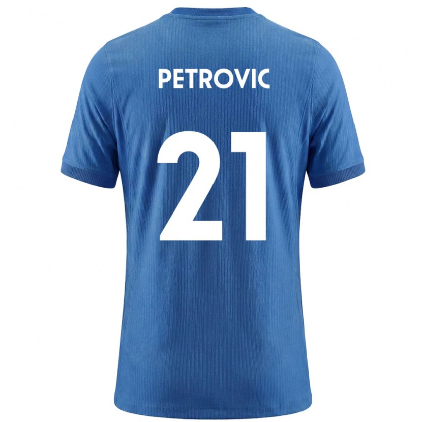 Danxen Pánské Slovinsko Zan Petrovic #21 Modrá Bílá Daleko Hráčské Dresy 26-28 Dres