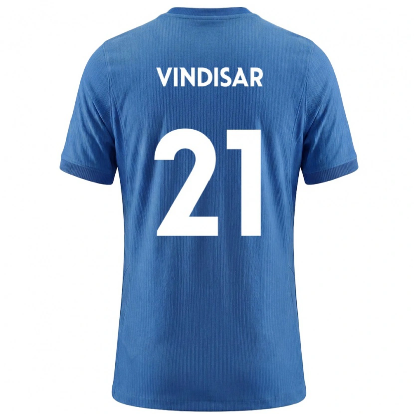 Danxen Pánské Slovinsko Zala Vindišar #21 Modrá Bílá Daleko Hráčské Dresy 26-28 Dres