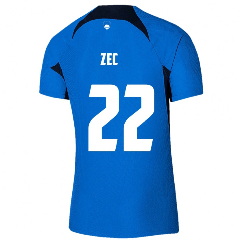 Danxen Pánské Slovinsko David Zec #22 Modrá Bílá Daleko Hráčské Dresy 26-28 Dres