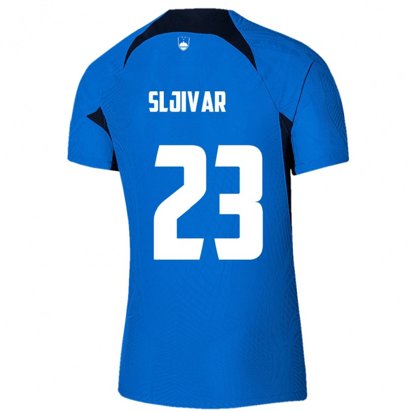 Danxen Pánské Slovinsko Denis Sljivar #23 Modrá Bílá Daleko Hráčské Dresy 26-28 Dres