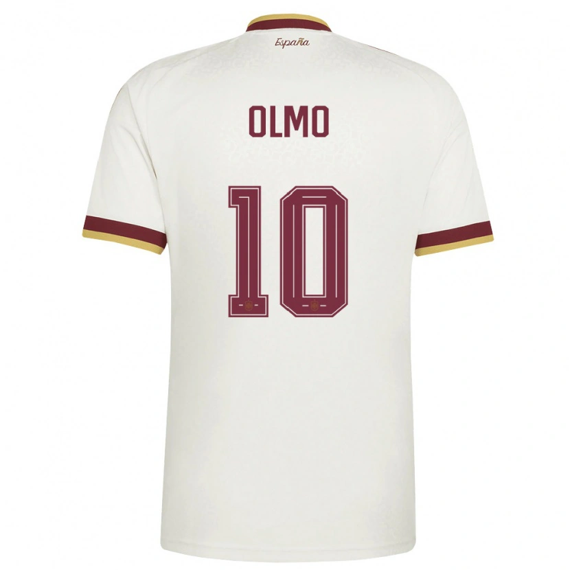 Danxen Pánské Španělsko Dani Olmo #10 Smetanová Vínová Daleko Hráčské Dresy 26-28 Dres