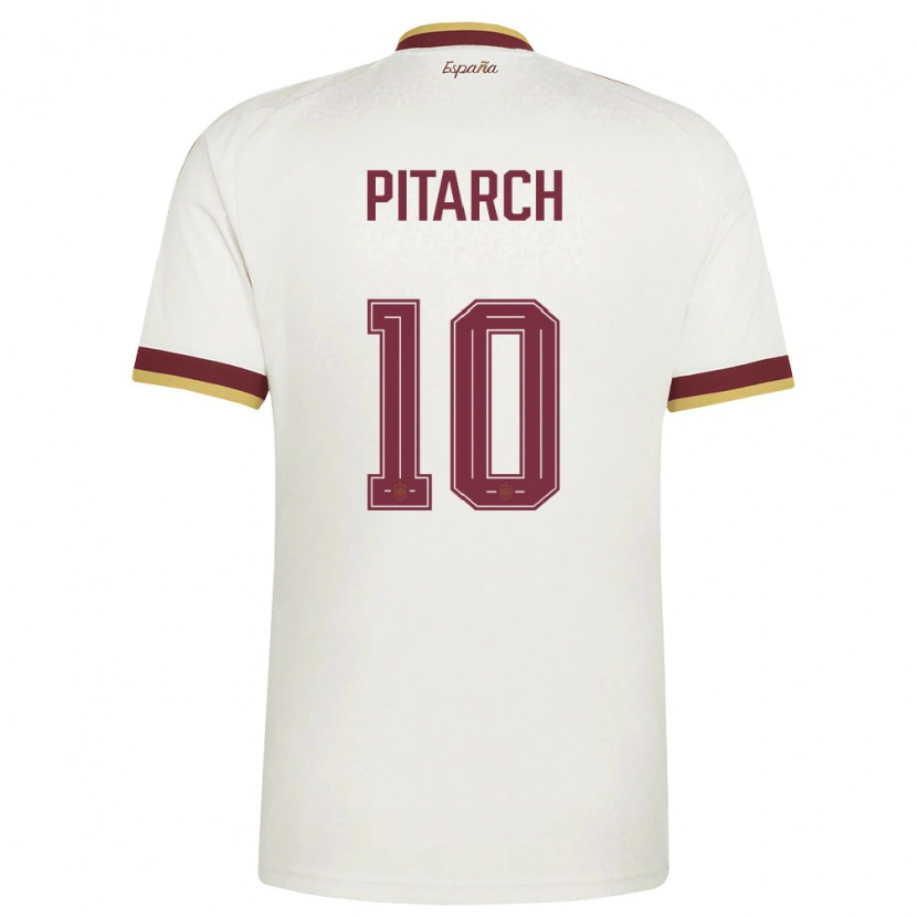 Danxen Pánské Španělsko Thiago Pitarch #10 Smetanová Vínová Daleko Hráčské Dresy 26-28 Dres
