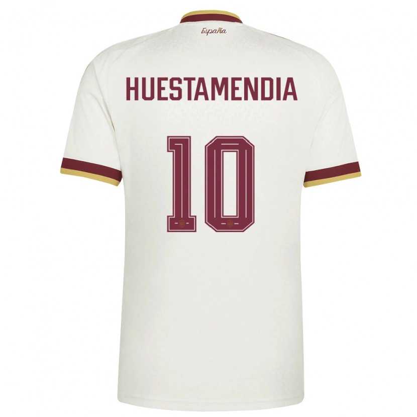 Danxen Pánské Španělsko Peio Huestamendia #10 Smetanová Vínová Daleko Hráčské Dresy 26-28 Dres
