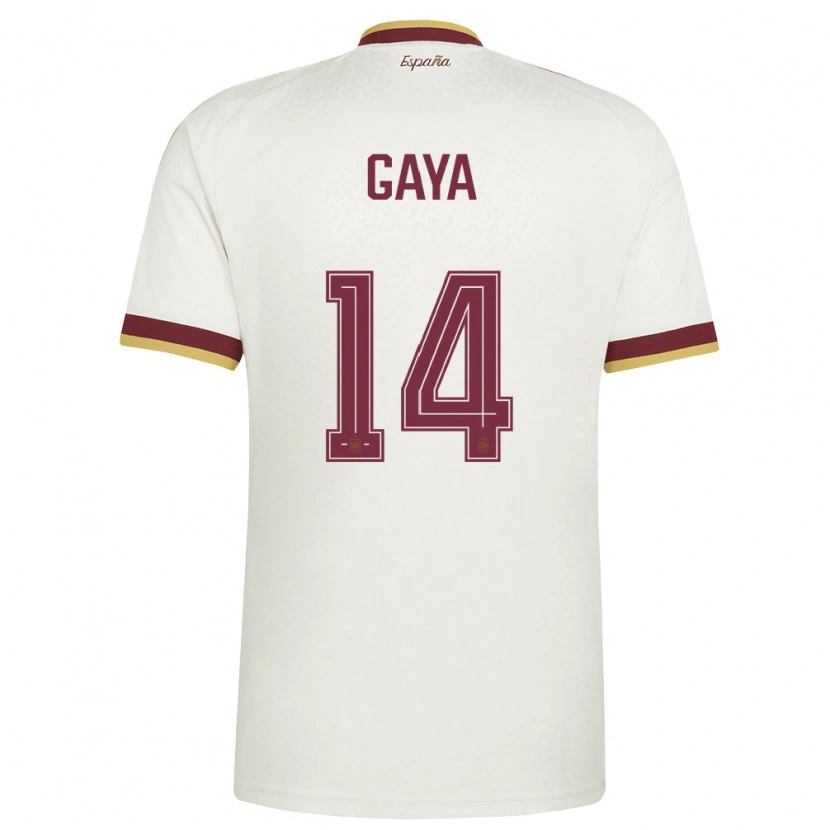 Danxen Pánské Španělsko Jose Gaya #14 Smetanová Vínová Daleko Hráčské Dresy 26-28 Dres