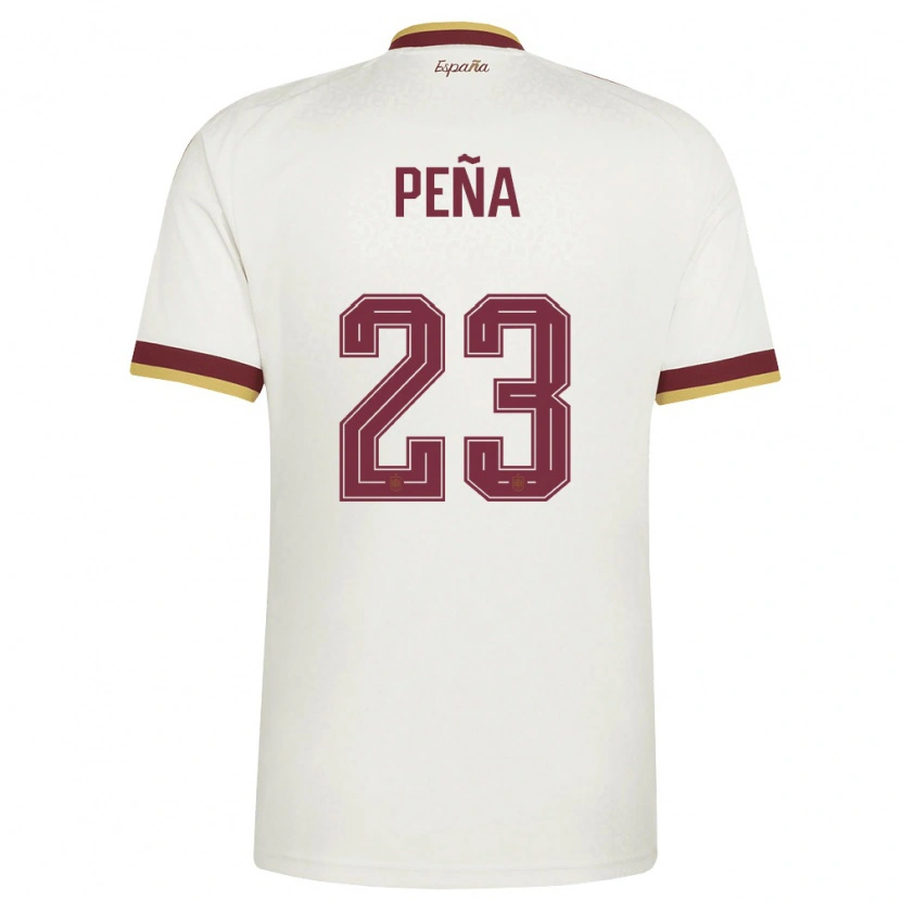 Danxen Pánské Španělsko Pablo Peña #23 Smetanová Vínová Daleko Hráčské Dresy 26-28 Dres