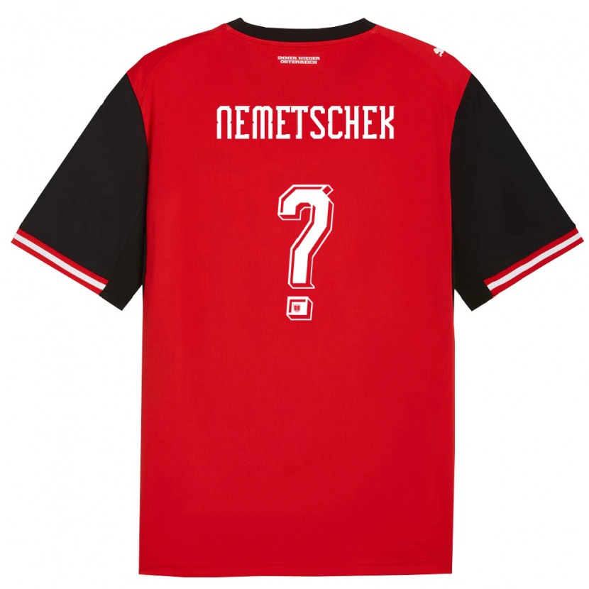 Danxen Dámské Rakousko Matthias Nemetschek #0 Černá Bílá Domů Hráčské Dresy 26-28 Dres