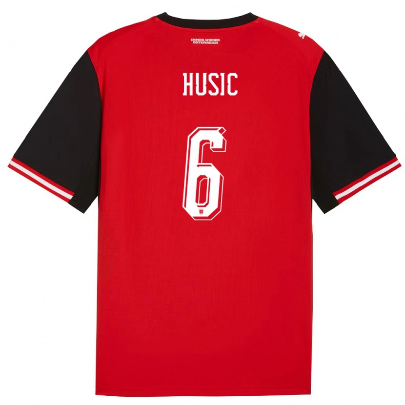 Danxen Dámské Rakousko Loris Husic #6 Černá Bílá Domů Hráčské Dresy 26-28 Dres