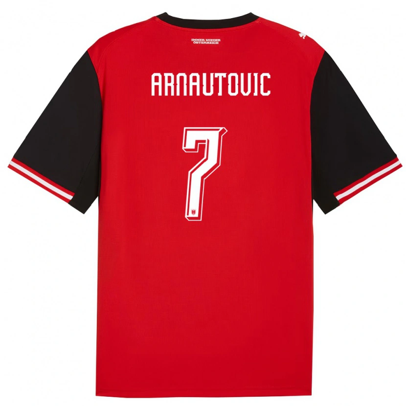 Danxen Dámské Rakousko Marko Arnautovic #7 Černá Bílá Domů Hráčské Dresy 26-28 Dres