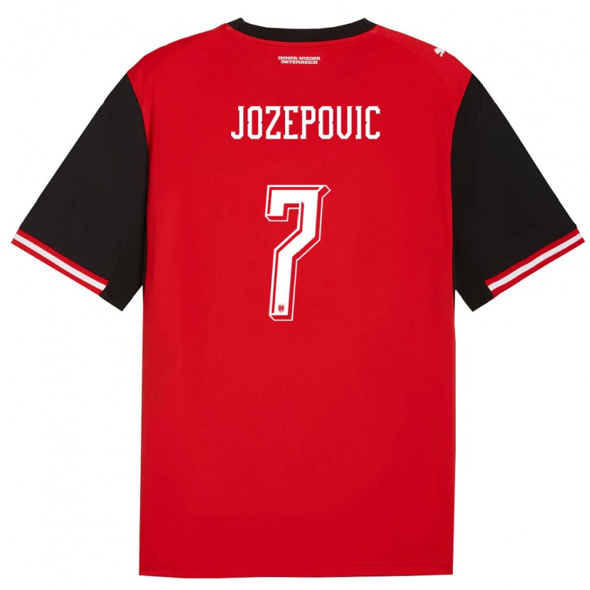Danxen Dámské Rakousko Nicolas Jozepovic #7 Černá Bílá Domů Hráčské Dresy 26-28 Dres