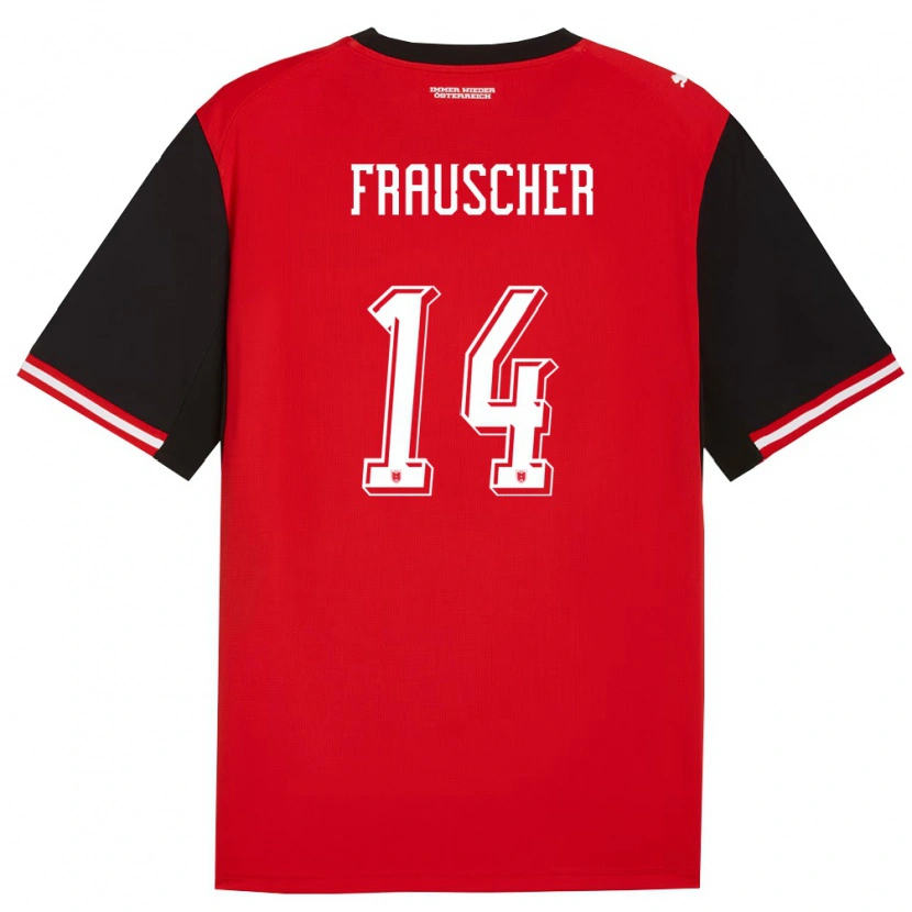 Danxen Dámské Rakousko Daniel Frauscher #14 Černá Bílá Domů Hráčské Dresy 26-28 Dres