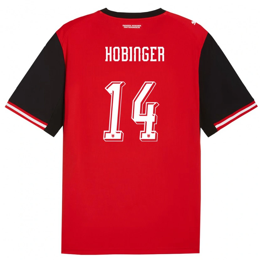 Danxen Dámské Rakousko Marie Höbinger #14 Černá Bílá Domů Hráčské Dresy 26-28 Dres