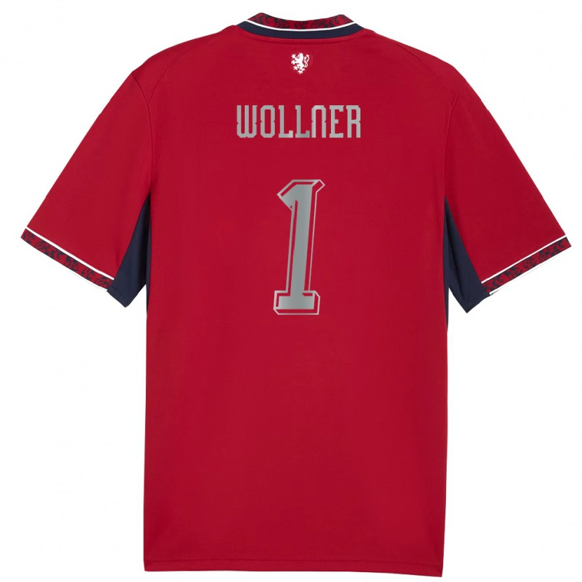Danxen Dámské Česko Vojtech Wollner #1 Červená Bílá Námořnická Domů Hráčské Dresy 26-28 Dres