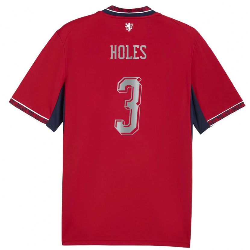 Danxen Dámské Česko Tomas Holes #3 Červená Bílá Námořnická Domů Hráčské Dresy 26-28 Dres